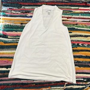 Joseph Ribkoff White V-neck Tank Size 14 Large
